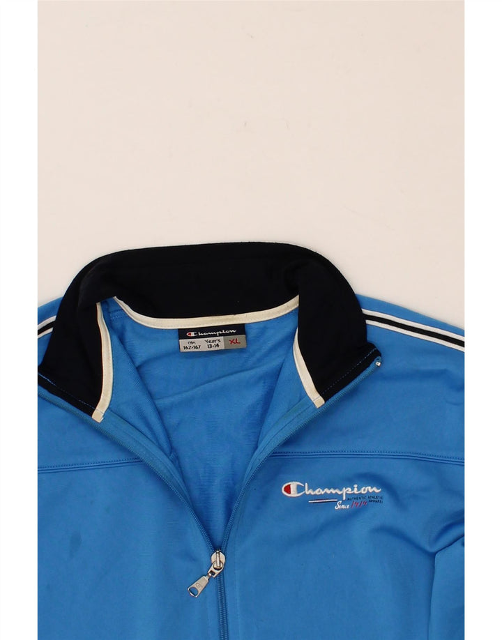 CHAMPION Boys Tracksuit Top Jacket 13-14 Years XL Blue Polyester Vintage Champion and Second-Hand Champion from Messina Hembry 