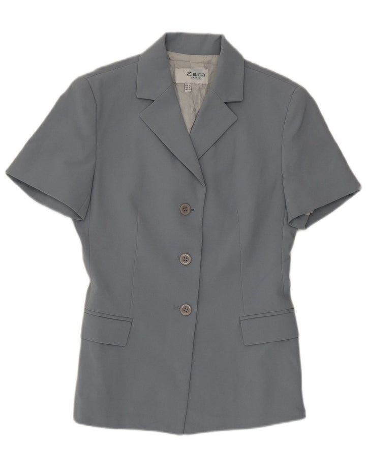 Giacca blazer a 3 bottoni a maniche corte da donna Zara EU 36 XS grigia