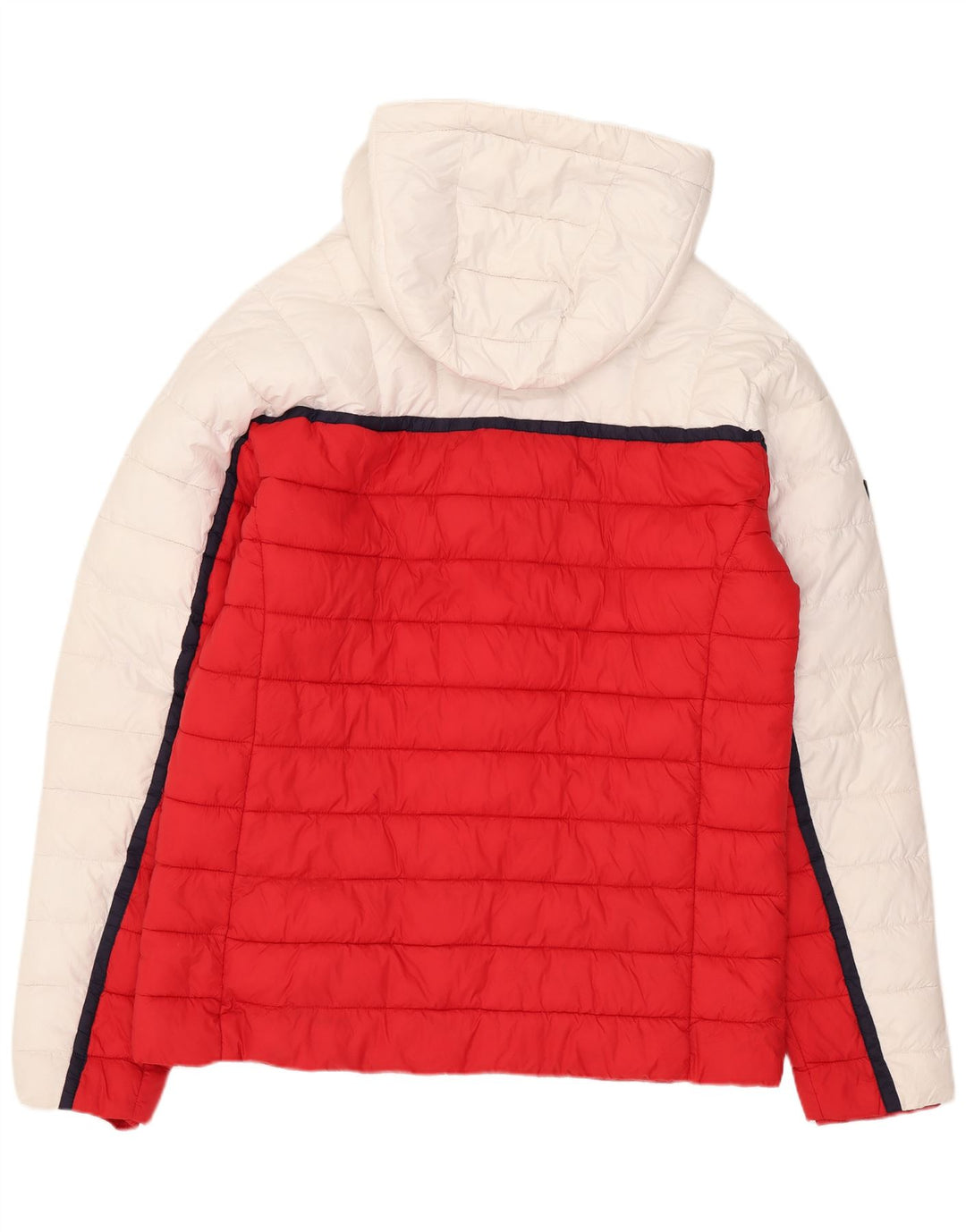 Giacca imbottita con cappuccio da uomo Superdry UK 40 Large Poliestere color block bianco