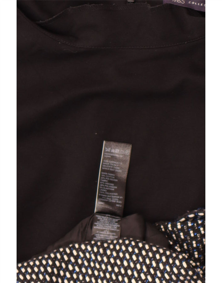 Abito a trapezio da donna Marks & Spencer UK 20 2XL cotone geometrico nero