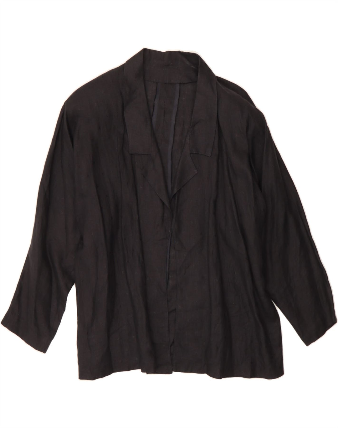 VINTAGE Womens See Through Blazer Jacket UK 18 XL Black Vintage Vintage and Second-Hand Vintage from Messina Hembry 