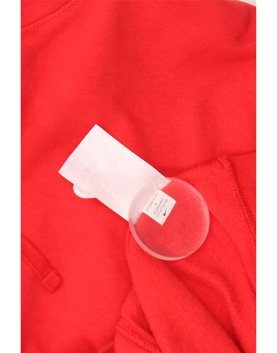 Maglia con cappuccio da donna Nike UK 14 cotone rosso medio