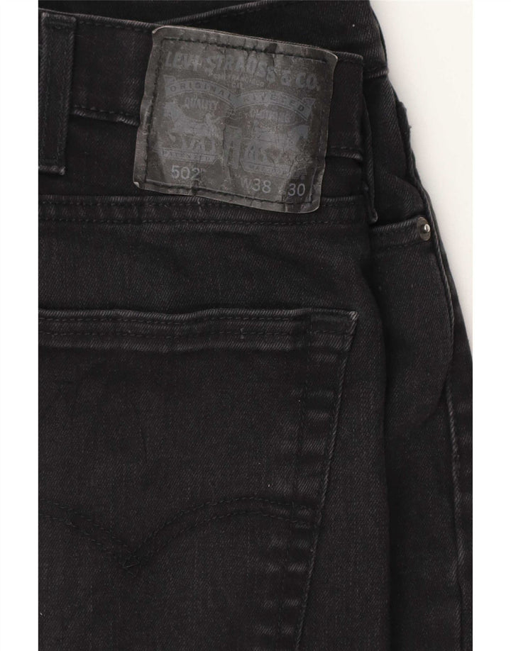 Jeans Levi's Uomo 502 affusolati W38 L26 Cotone Nero