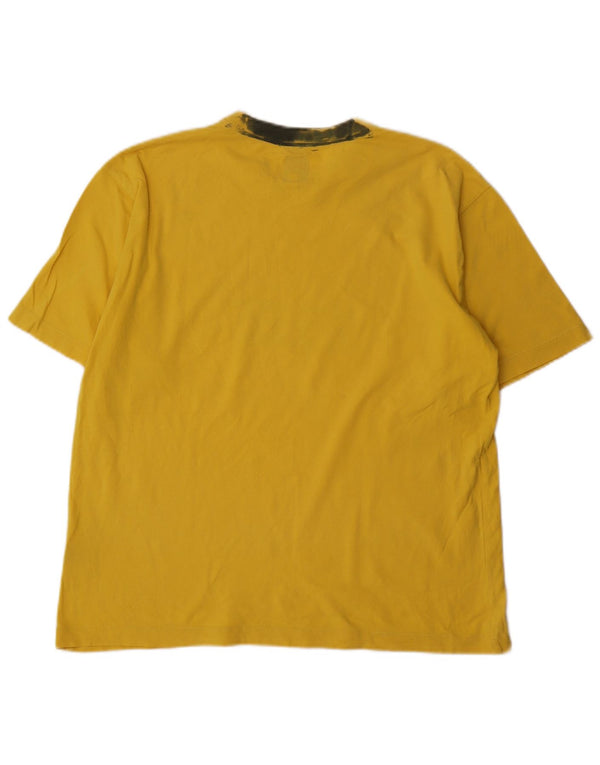 Think Pink T-shirt grafica da donna UK 14 Large Giallo Cotone