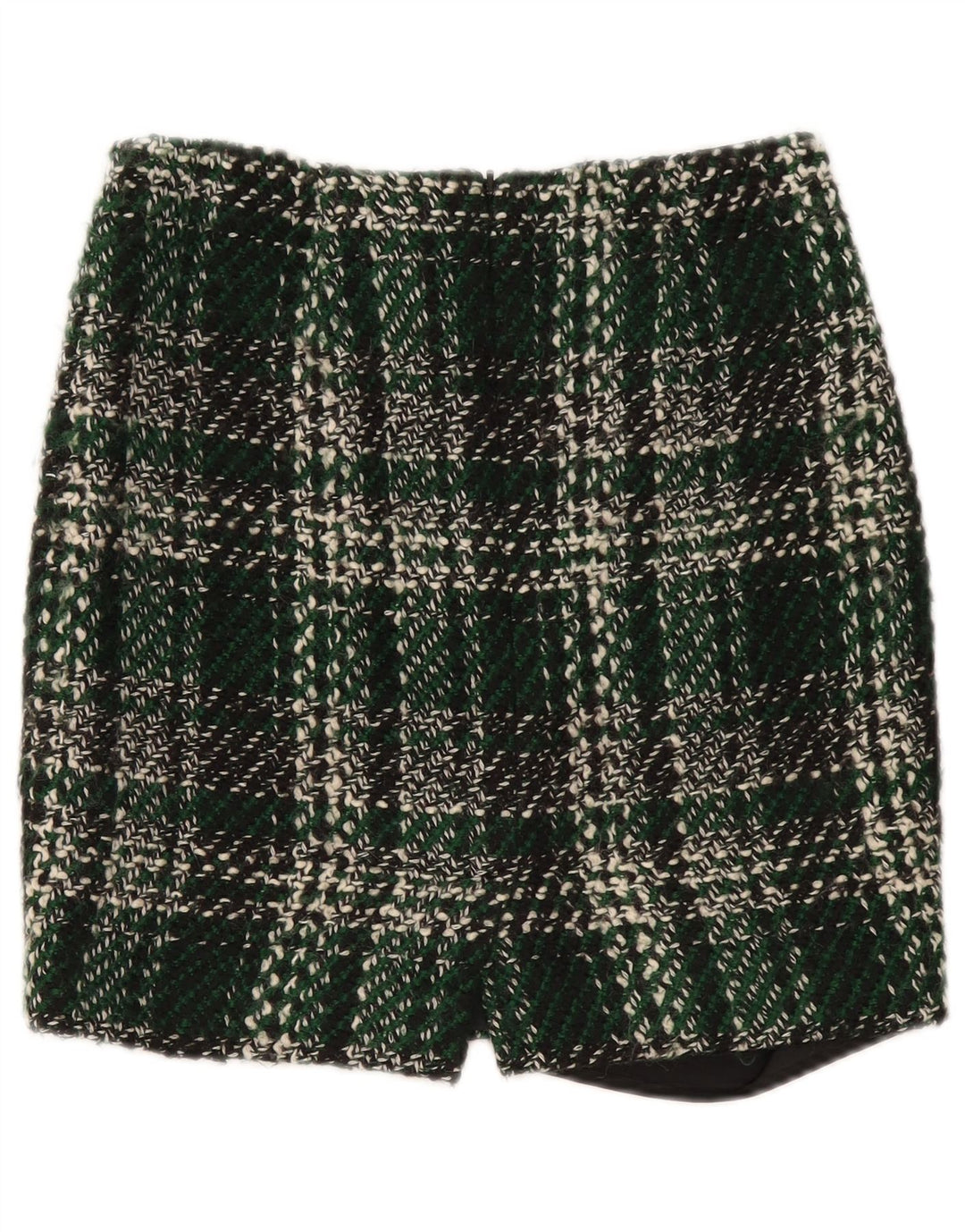 Fenn Wright Manson Minigonna da donna UK 10 Small W30 Lana a quadri verdi