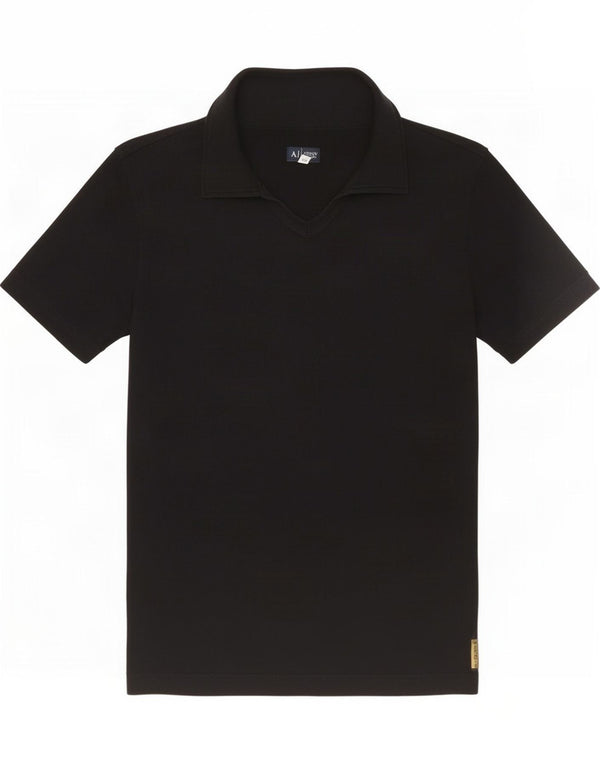 Polo da donna Armani Jeans UK 14 grande in viscosa nera