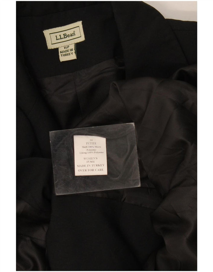 Giacca blazer da donna a 3 bottoni L.L.Bean US 14 XL poliestere nero