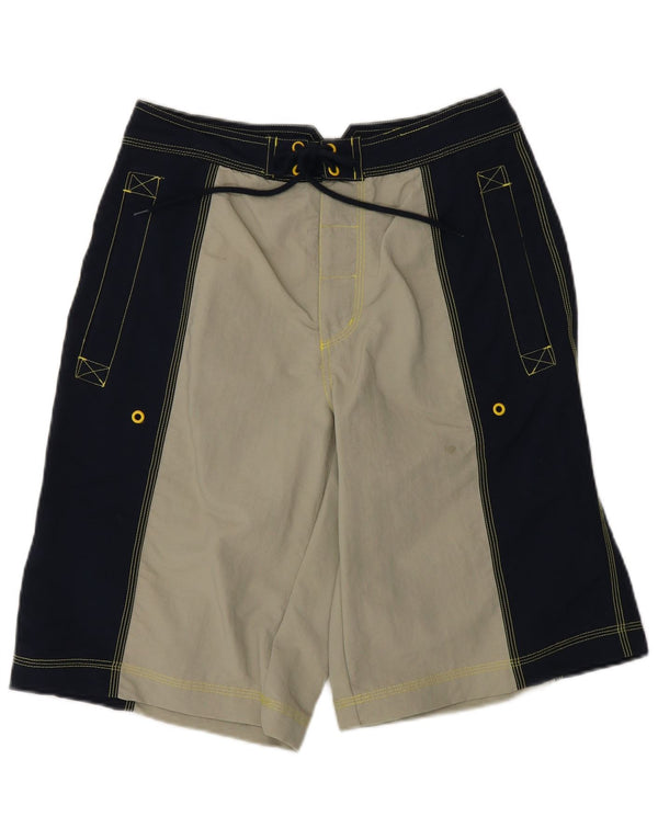 Pantaloncini da bagno con grafica Adidas da ragazzo 13-14 anni Blu navy Colourblock
