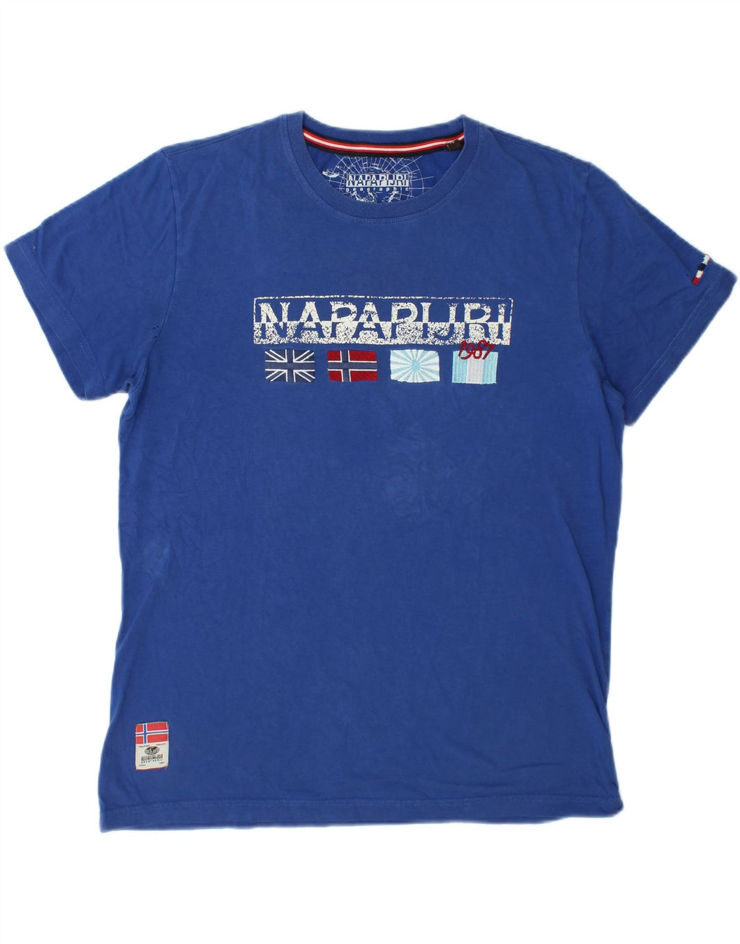 Maglietta grafica da uomo Napapijri Top XL Blu