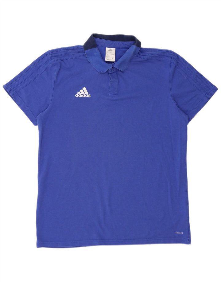 Polo Adidas Uomo Large Blu Cotone Sport
