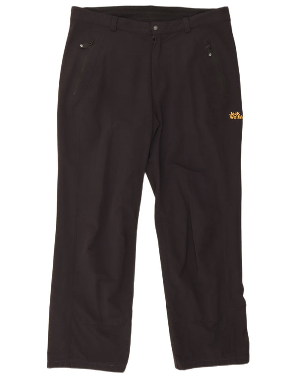 Pantaloni chino dritti da uomo Jack Wolfskin UK 42 Large W36 L30 Blu Navy