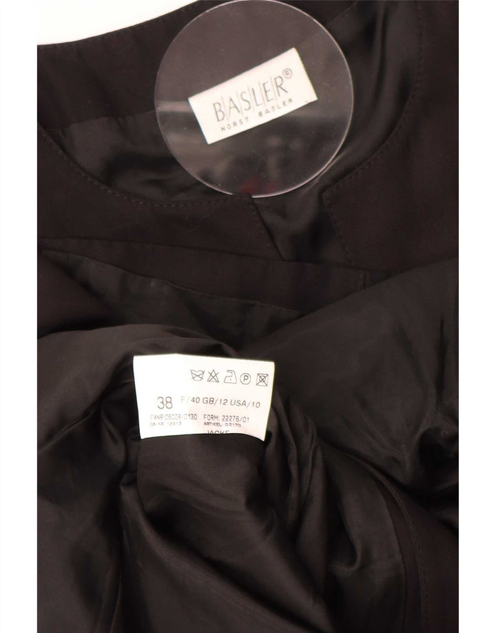Giacca blazer a maniche corte da donna a 5 bottoni Basler UK 12 media nera