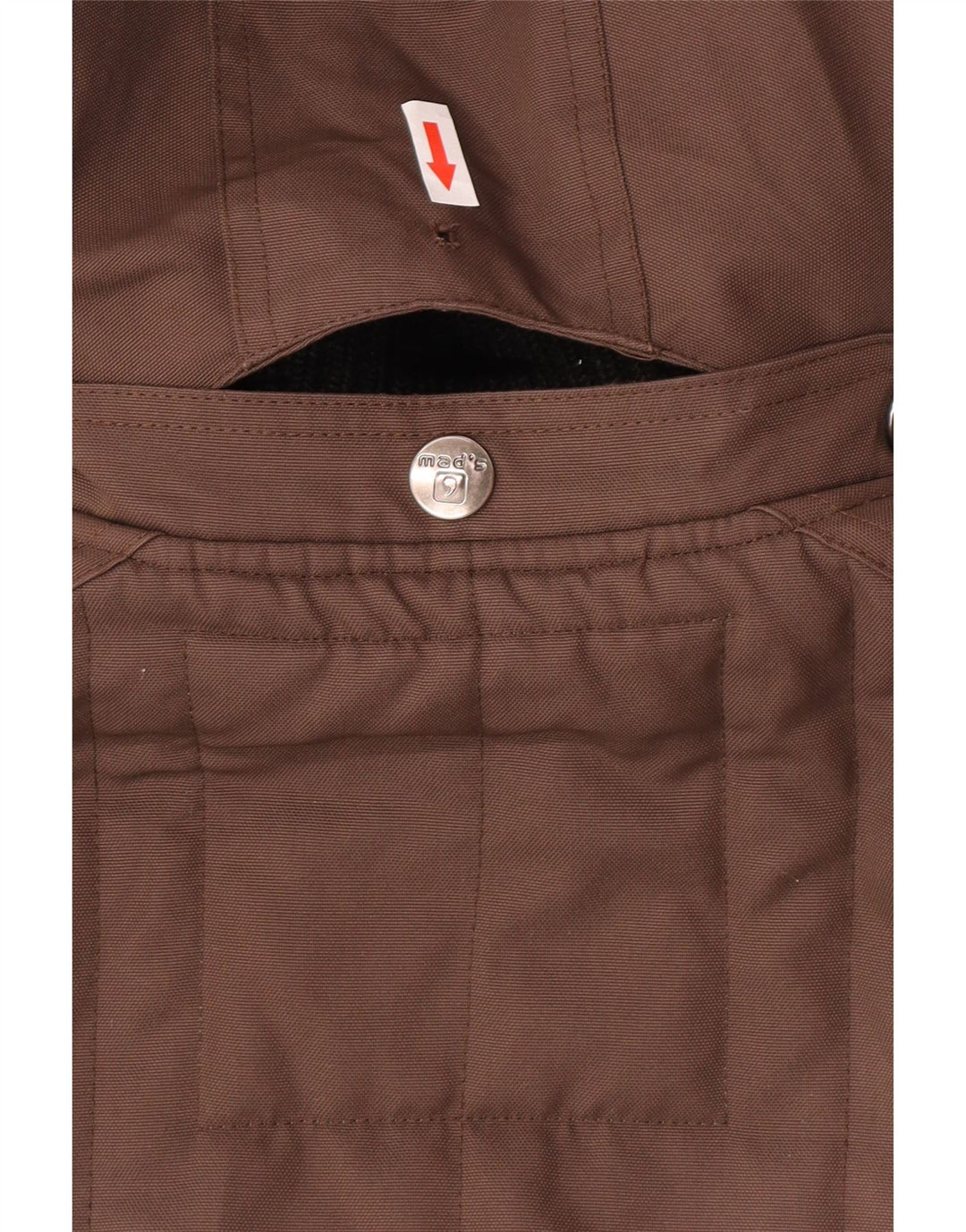 Giubbotto bomber con cappuccio vintage da uomo UK 38 Poliestere color block marrone medio