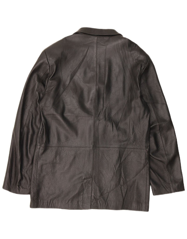 Giacca in pelle vintage da uomo IT 52 XL Nera