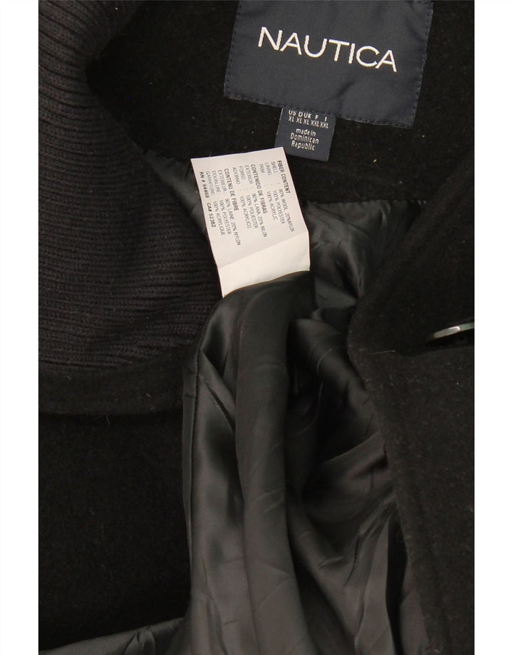 NAUTICA Womens Overcoat UK 18 XL Black Wool Vintage Nautica and Second-Hand Nautica from Messina Hembry 
