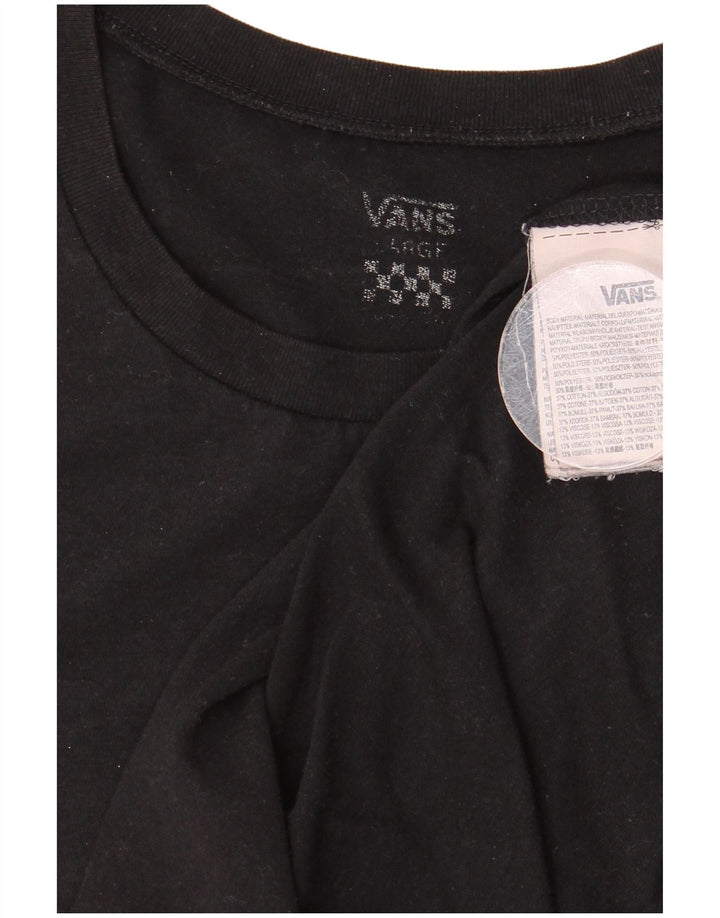 T-shirt grafica da donna Vans Top UK 16 grande poliestere nero