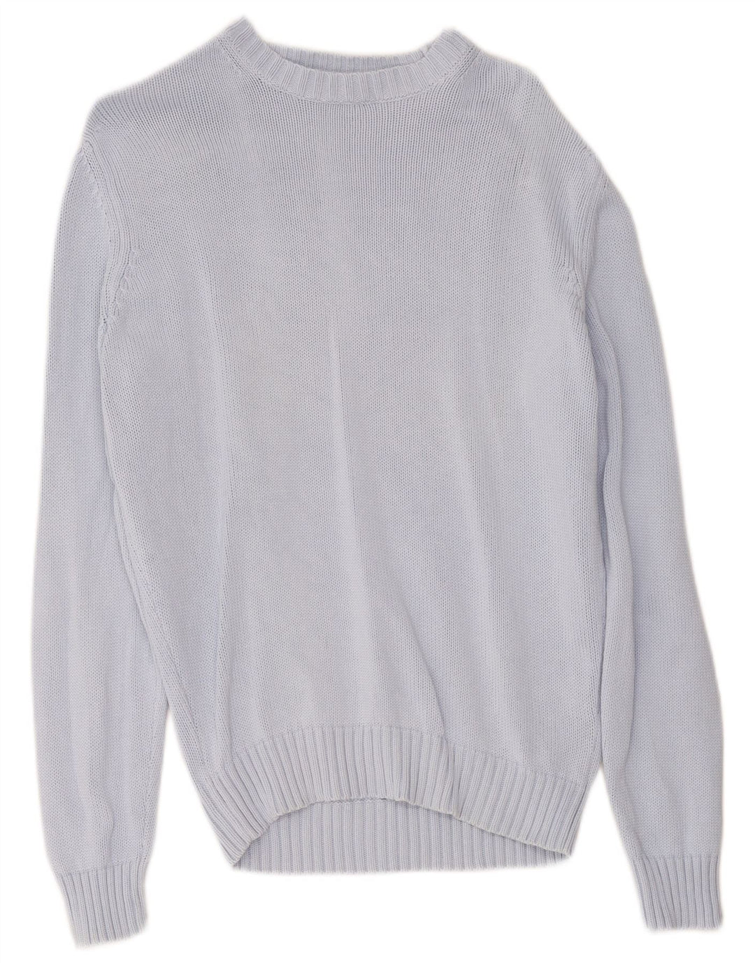 Maglione maglione girocollo da uomo Zara in cotone blu medio