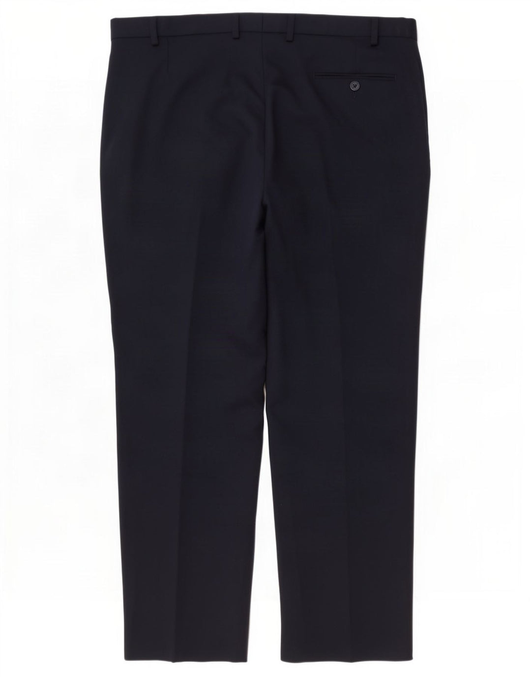 Pantaloni da abito vestibilità regolare Marks & Spencer da uomo W44 L31 poliestere blu navy