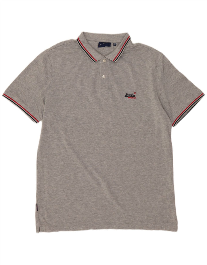 Polo da uomo SUPERDRY 2XL in cotone grigio