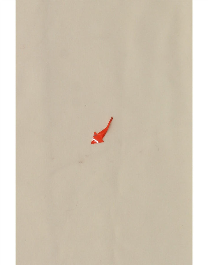 ELLESSE Giacca corta da tuta da donna UK 12 Poliestere bianco sporco medio