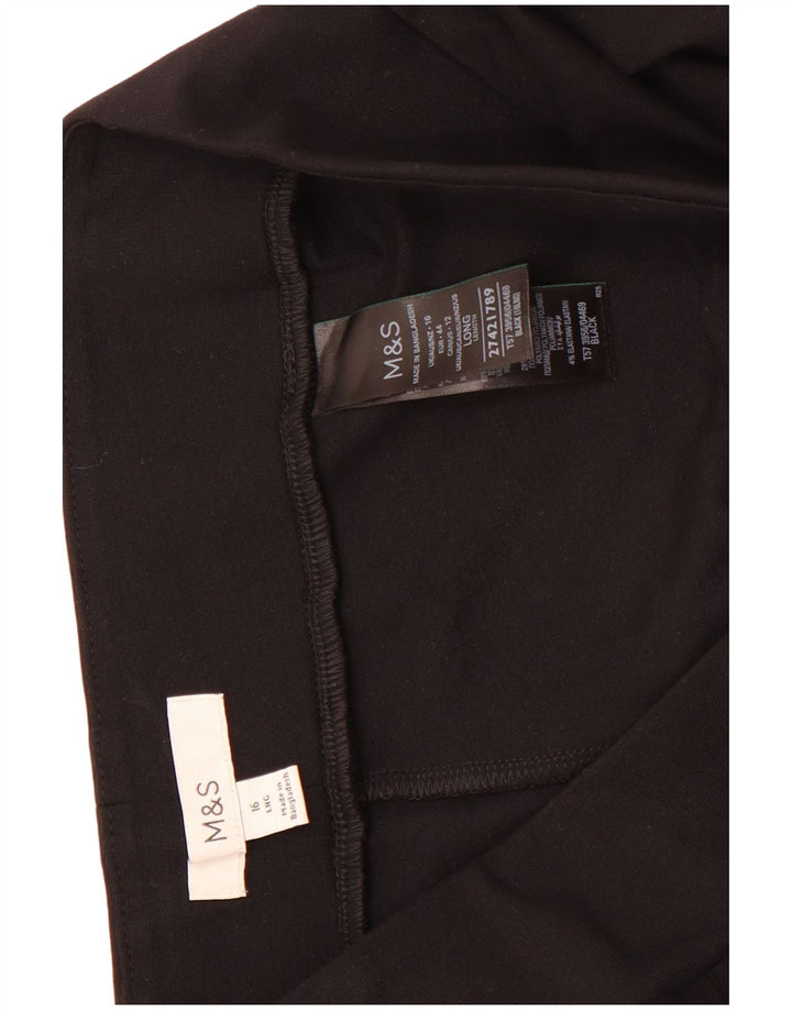 Leggings da donna Marks & Spencer UK 16 Large in viscosa nera