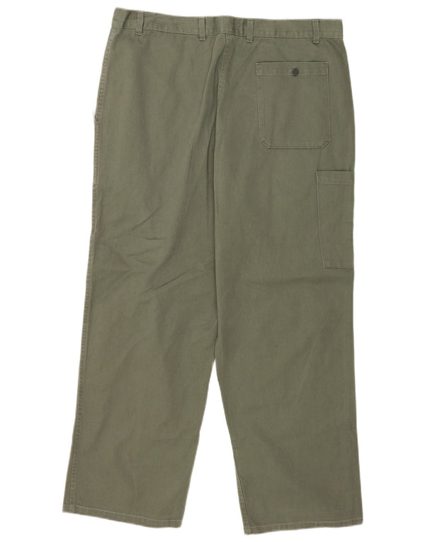 Vintage Mens Pegged Cargo Trousers IT 54 2XL W36 L27 Green Cotton