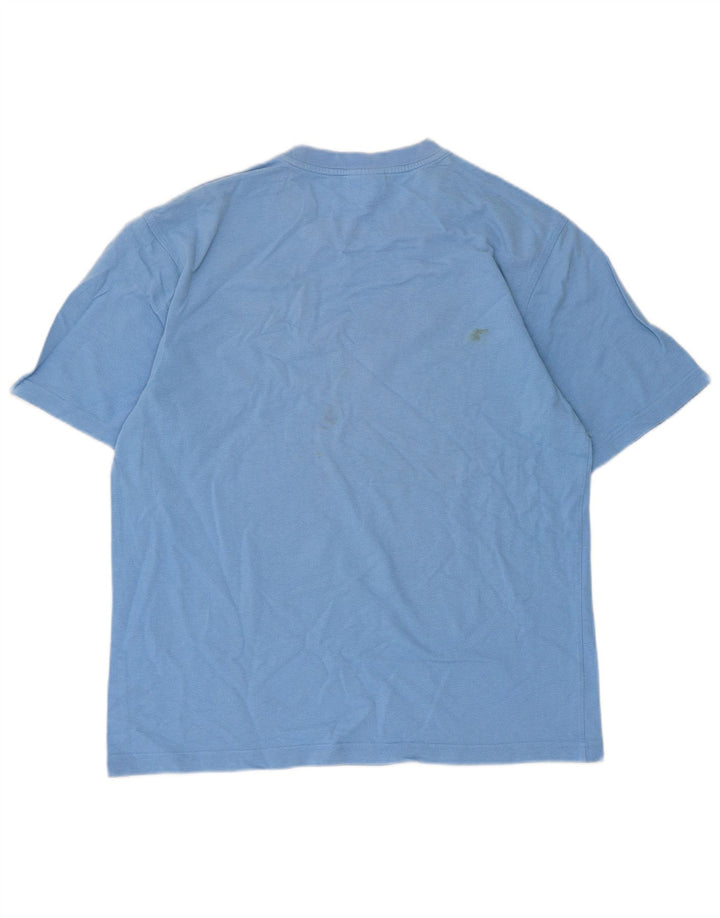 T-shirt da uomo Lacoste taglia 4 in cotone blu medio