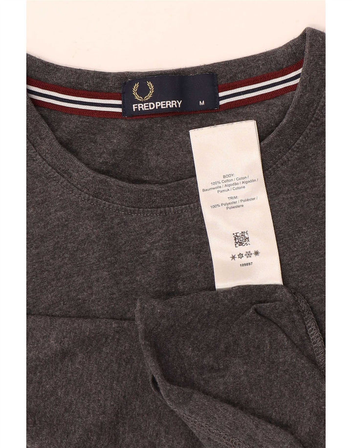 T-shirt da uomo Fred Perry Top in cotone chiazzato grigio medio