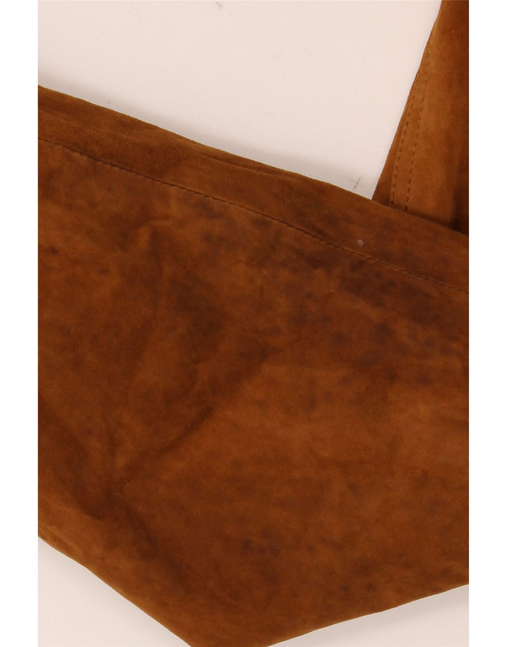 Giubbotto bomber da uomo in pelle scamosciata VINTAGE IT 58 4XL Pelle marrone