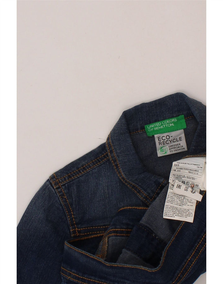 Giacca di jeans per ragazzi BENETTON 3-4 anni 2XS Blu Cotone