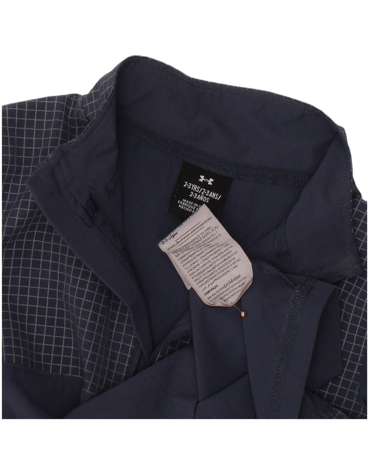 Maglia della tuta pullover con grafica per ragazzi UNDER ARMOUR 2-3 anni blu navy a quadri