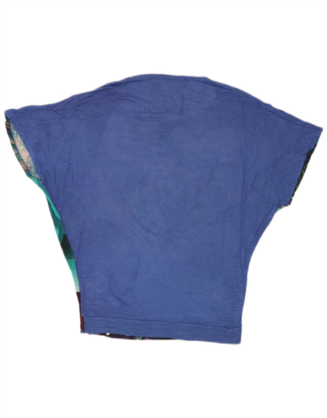 DESIGUAL Camicetta a pipistrello da donna Top UK 10 Piccola viscosa floreale blu