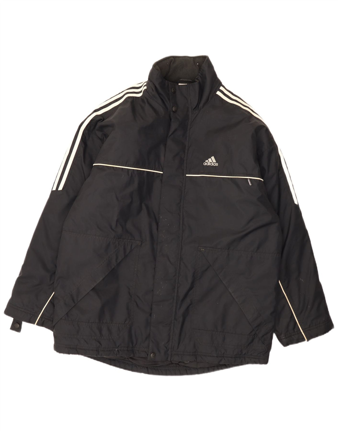 Giacca a vento da uomo Adidas UK 44/46 grande nera in poliammide