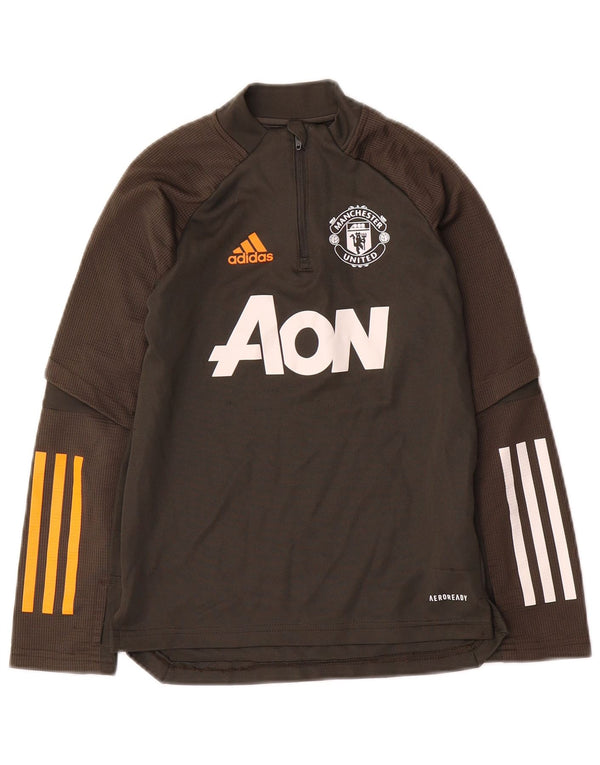 Top della tuta Adidas da ragazzo con grafica pullover 7-8 anni verde