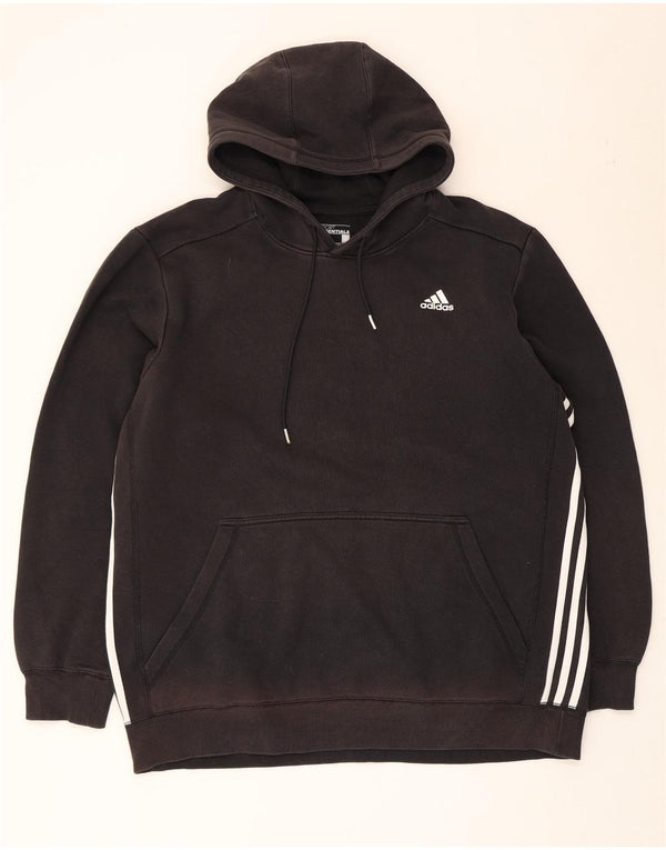 Felpa con cappuccio da uomo Adidas XL in cotone nero