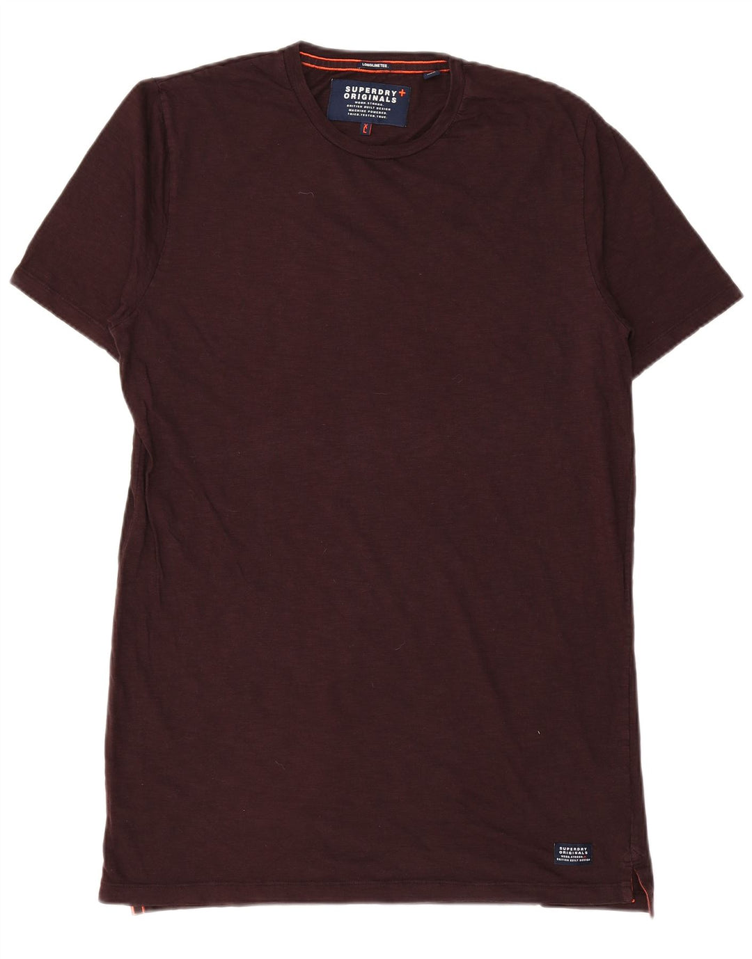 T-shirt da uomo SUPERDRY Top XL in cotone bordeaux