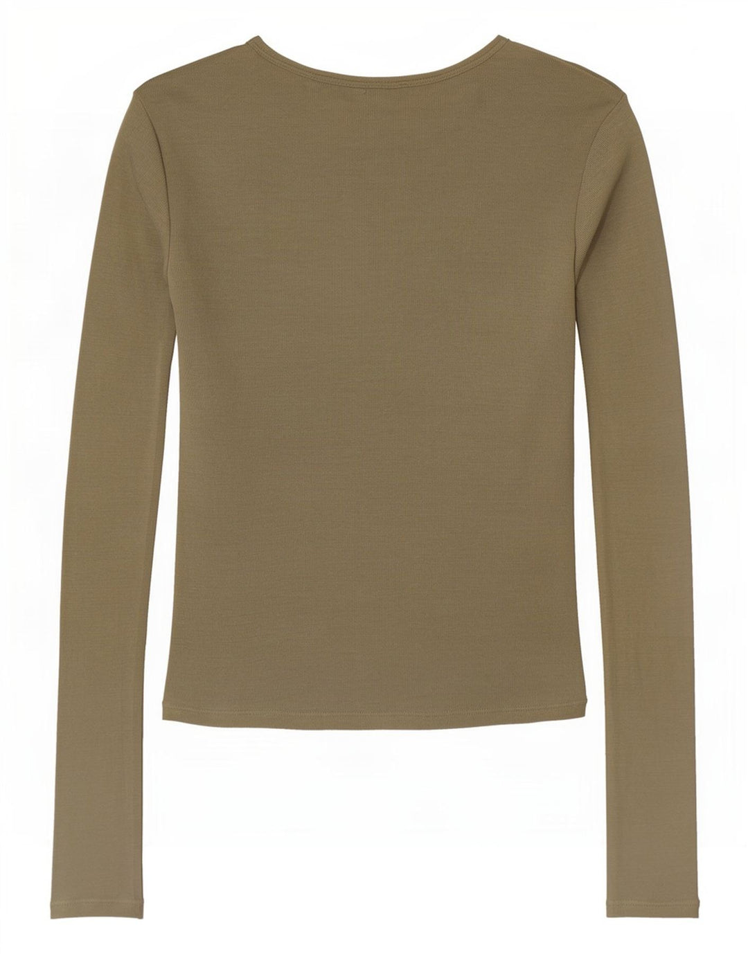 Top Zara da donna a maniche lunghe UK 12 medio cachi
