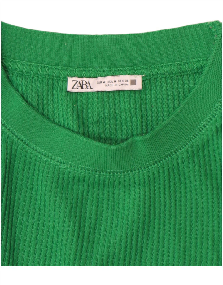 Maglia a maniche lunghe da donna ZARA UK 14 Verde medio