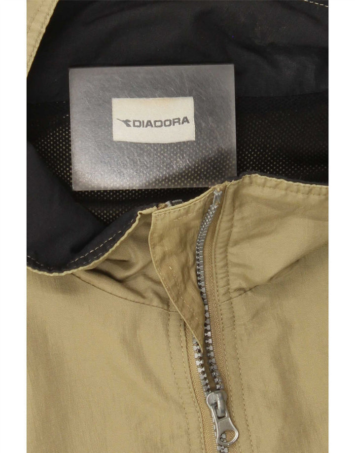 Giacca antipioggia con cappuccio da uomo Diadora UK 44 2XL Cachi