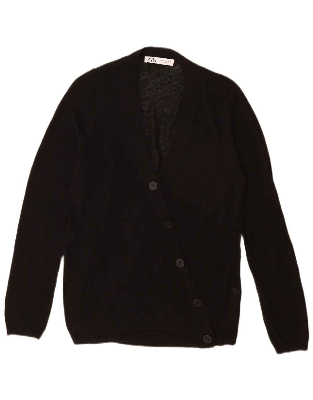 Maglione cardigan da donna Zara UK 10 piccolo acrilico nero