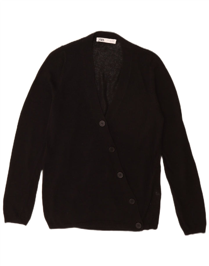 Maglione cardigan da donna Zara UK 10 piccolo acrilico nero