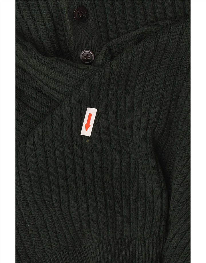 Maglione da uomo Nautica con collo a bottoni, grande cotone verde