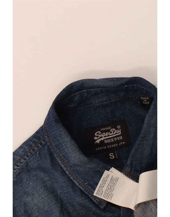 Camicia di jeans da uomo Superdry piccola in cotone blu
