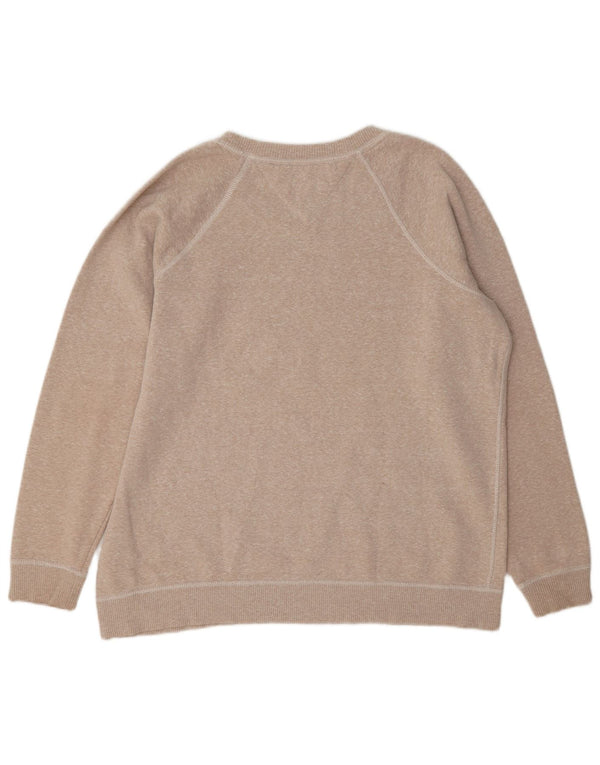 Felpa grafica da donna Tommy Hilfiger Maglione UK 10 Small Beige screziato