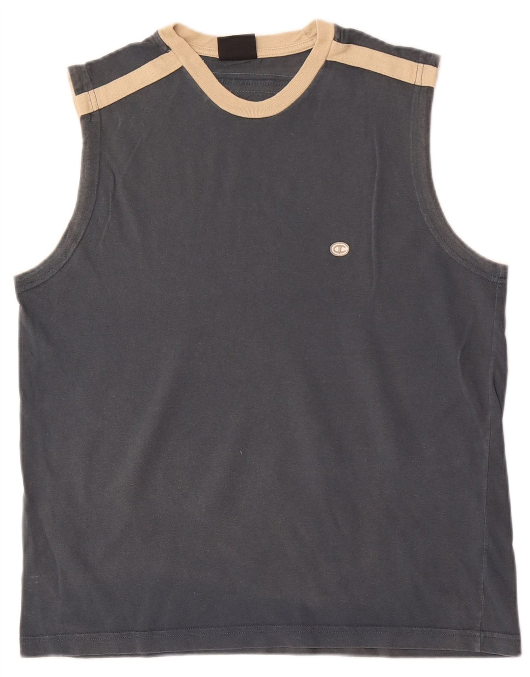 CHAMPION Canotta da uomo grande in cotone color block grigio