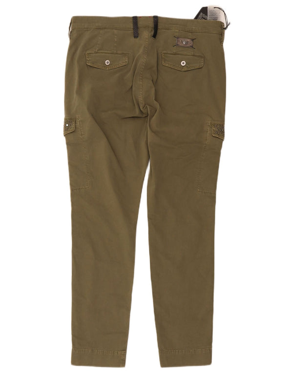Pantaloni cargo skinny da donna RA-RE W31 L27 cotone kaki