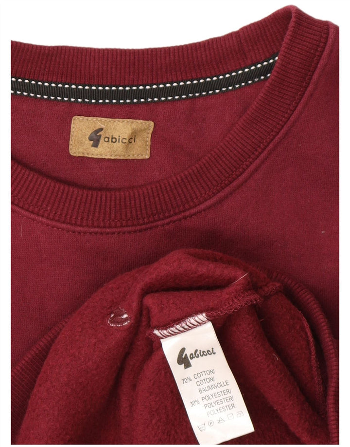 Felpa da donna GABICCI Maglione UK 14 Cotone bordeaux medio