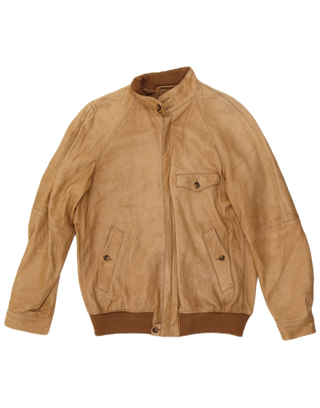 Giacca in pelle da uomo VINTAGE UK 38 Pelle beige media