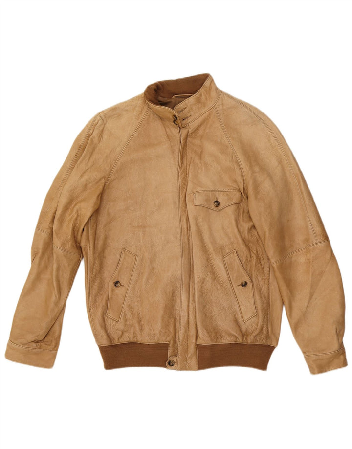 Giacca in pelle da uomo VINTAGE UK 38 Pelle beige media