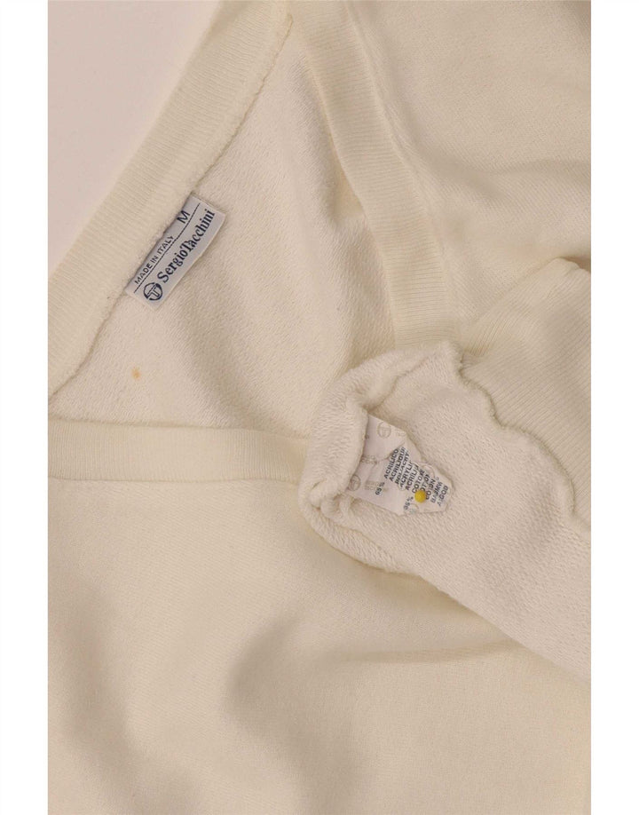 Felpa senza maniche da uomo Sergio Tacchini, in acrilico bianco medio